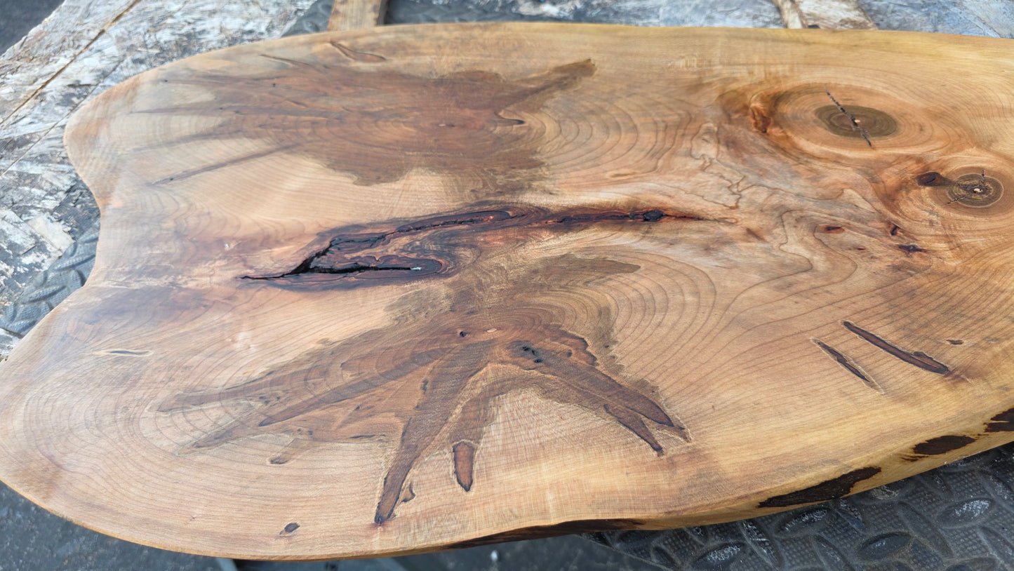 Pièce unique en érable pour table basse ou étagère/console d'entrée