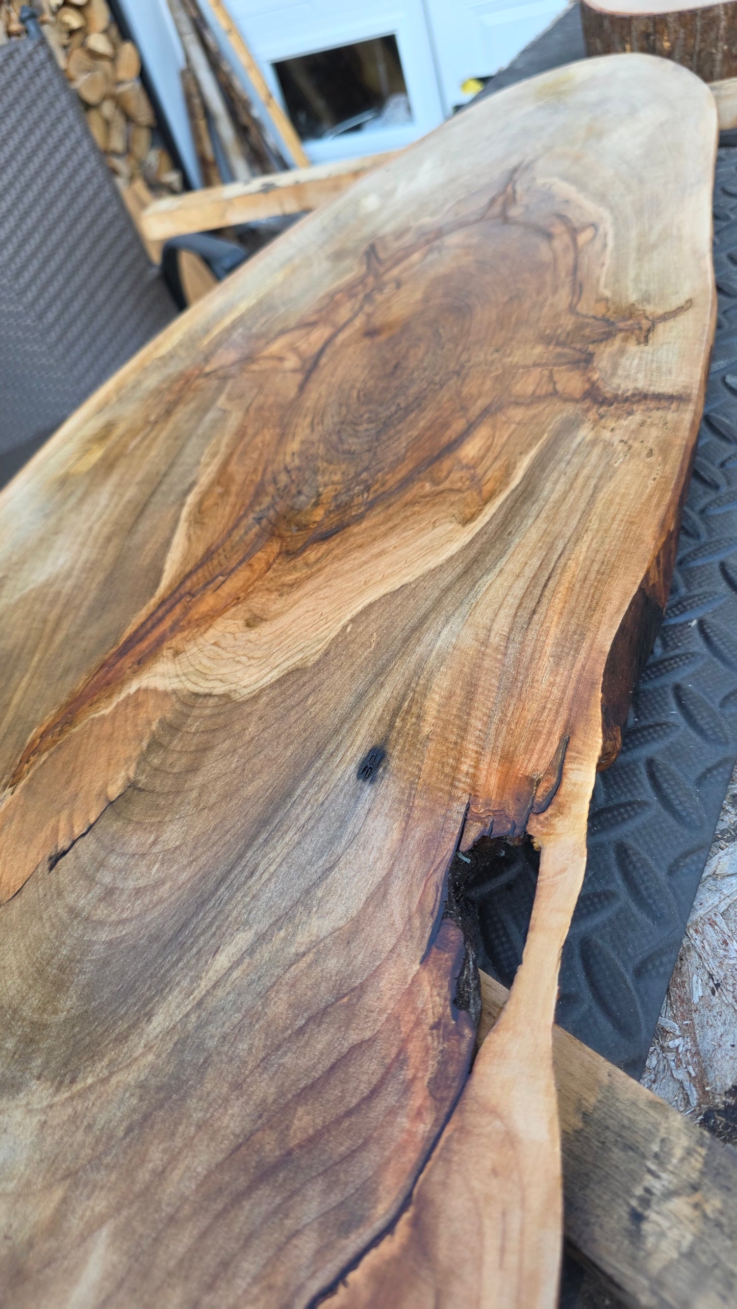 Pièce unique en érable pour table à café ou étagère ou console en bois